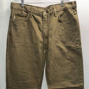 VINTAGE 2004 Carhhartt Brown B162 BRK Denim Straight Jeans {Size 38X36}